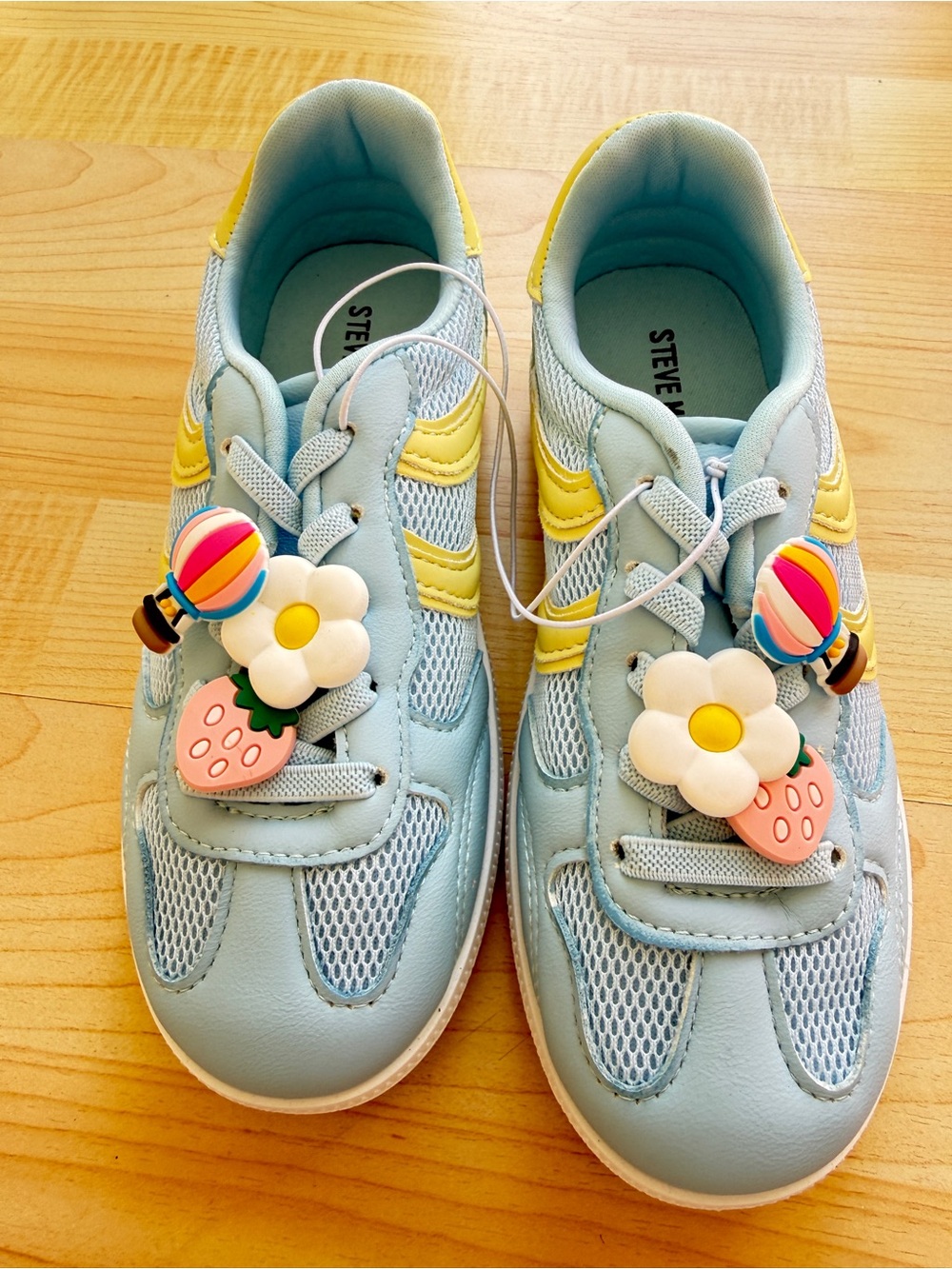 Nordstrom Kids Light Blue & Yellow Sneakers with Playful Charms